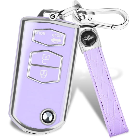Key Fob Cover Compatible with Fit for Mazda 3 6 8 CX-3 CX-5 CX-7 CX-9 Miata MX-5 RX-8 Keychain Case Holder Protector
