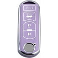 thumbnail image 1 of Key Fob Cover Compatible with Mazda 3 6 8 Miata MX-5 CX-5 CX-9 CX-3 CX-7 RX-8 Atenza Keychain Case Holder Protector,Purple-single Set, 1 of 6