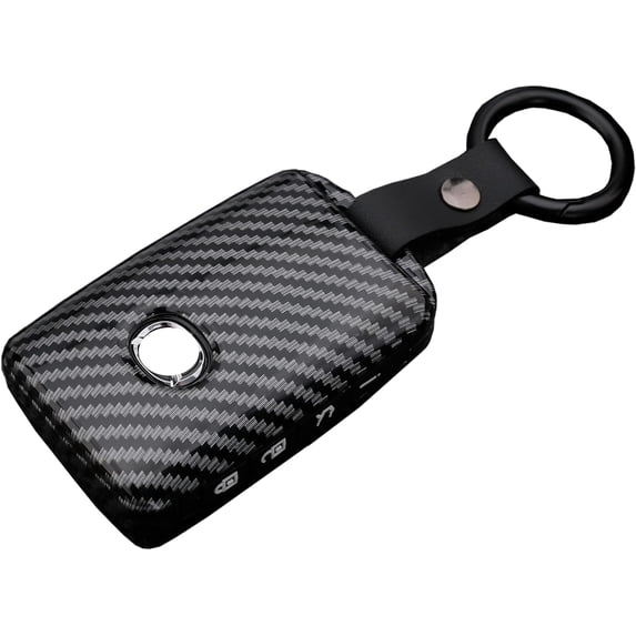 Key Fob Cover Compatible with Mazda 3 6 CX-30 CX-5 CX-9 2019-2021 4 Button Keychain Case Holder Protector,Black