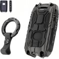 thumbnail image 1 of Key Fob Cover Compatible with Mazda 3 Hatchback CX4 CX5 CX8 CX9 CX-30 Keychain Case Holder Protector,Black, 1 of 5