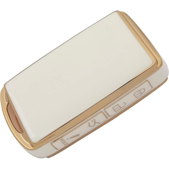 Key Fob Cover Compatible with Mazda CX-4 CX-5 CX-7 CX-9 CX-30 Atenza Axela 2019-2024 4 Button Keychain Case Holder Protector,White