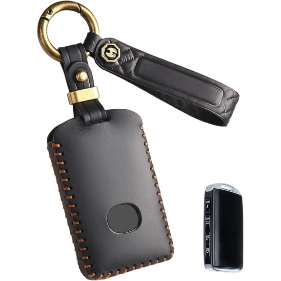 Key Fob Cover Compatible with Mazda CX9 CX5 CX50 CX90 CX30 Leather Car Key Case Holder With Keychain -Blue,Black