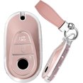 thumbnail image 1 of Key Fob Cover Compatible with Mercedes Benz A B C G R M E S Class C300 AMG GLC 300 GLA Maybach S 680 2025-2026 Keychain Case Holder Protector,B Pink, 1 of 7
