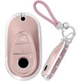 thumbnail image 1 of Key Fob Cover Compatible with Mercedes Benz A B C G R M E S Class C300 AMG GLC 300 GLA Maybach S 680 2025-2026 Keychain Case Holder Protector,C Pink, 1 of 7