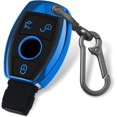 thumbnail image 1 of Key Fob Cover Compatible with Mercedes-Benz CLS CLK AMG GLC GLE GLS ML SL SLK A C E R S G Keychain Case Holder Protector,D-Blue, 1 of 6