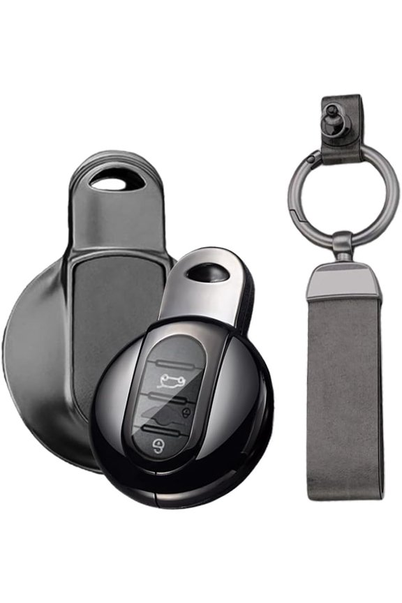 Key Fob Cover Compatible with Mini Cooper S Cooper D Keychain Case Holder Protector,A Gray