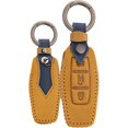 thumbnail image 1 of Key Fob Cover Compatible with Mitsubishi Outlander 2021-2022 4 Button Keychain Case Holder Protector,3a Button-brown, 1 of 7