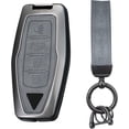 thumbnail image 1 of Key Fob Cover Compatible with Mitsubishi Outlander 2021-2023 4 Button Keychain Case Holder Protector,Square Buckle-Grey, 1 of 8