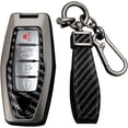 thumbnail image 1 of Key Fob Cover Compatible with Mitsubishi Outlander 2021-2024 Keychain Case Holder Protector,Black-Long keychain, 1 of 8