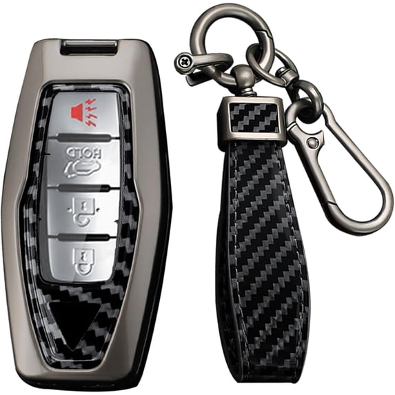 Key Fob Cover Compatible with Mitsubishi Outlander 2021-2024 Keychain Case Holder Protector,Black-Long keychain