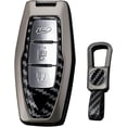 thumbnail image 1 of Key Fob Cover Compatible with Mitsubishi Outlander 2021-2024 Keychain Case Holder Protector,Black-Short keychain, 1 of 8