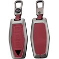 thumbnail image 1 of Key Fob Cover Compatible with Mitsubishi Outlander 2021-2025 2 Button Metal Keychain Case Holder Protector,2 Buttons B Keychain Red, 1 of 9