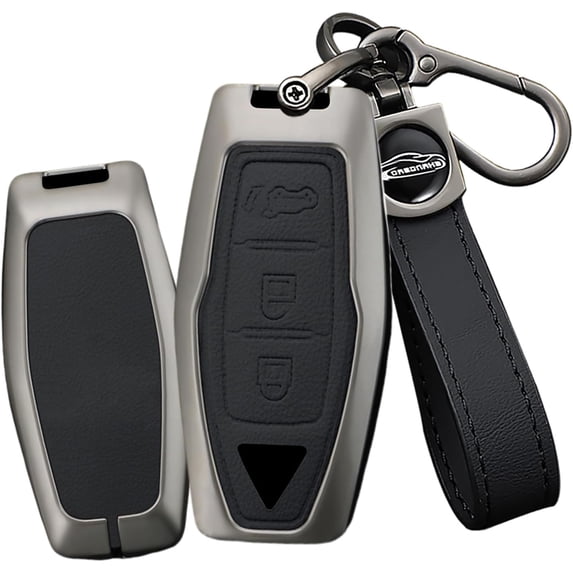 Key Fob Cover Compatible with Mitsubishi Outlander 2021-2025 2 Button Metal Keychain Case Holder Protector