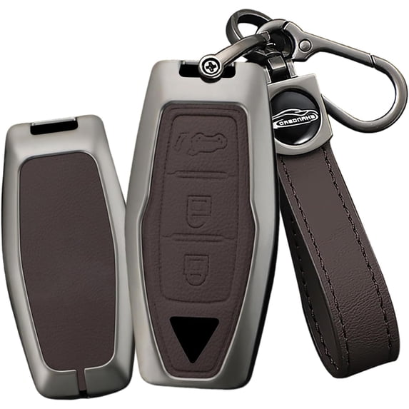 Key Fob Cover Compatible with Mitsubishi Outlander 2021-2025 2 Button Metal Keychain Case Holder Protector