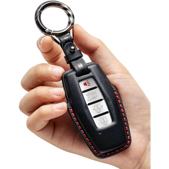 Key Fob Cover Compatible with Mitsubishi Outlander 2021-2025 3/4/5 Button Keychain Case Holder Protector,Black