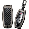 thumbnail image 1 of Key Fob Cover Compatible with Mitsubishi Outlander 2021-2025 4 Button Keychain Case Holder Protector,Short Keychain-black, 1 of 8