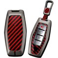 thumbnail image 1 of Key Fob Cover Compatible with Mitsubishi Outlander 2021-2025 4 Button Keychain Case Holder Protector,Short Keychain-red, 1 of 8