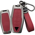 thumbnail image 1 of Key Fob Cover Compatible with Mitsubishi Outlander 2021-2025 4 Button Keychain Case Holder Protector,long-Red, 1 of 8