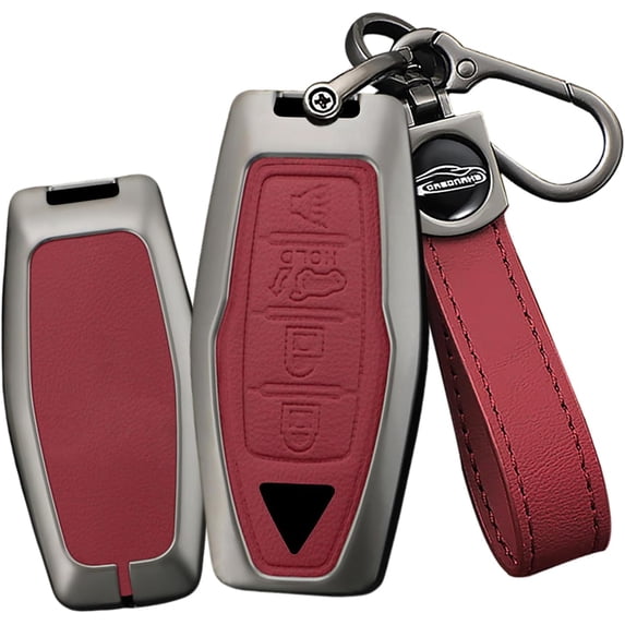 Key Fob Cover Compatible with Mitsubishi Outlander 2021-2025 4 Button Keychain Case Holder Protector,long-Red