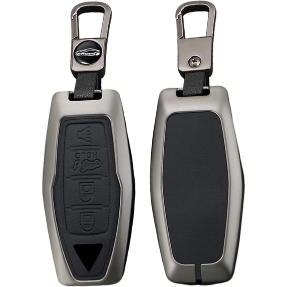 Key Fob Cover Compatible with Mitsubishi Outlander 2021-2025 4 Button Keychain Case Holder Protector,short-Black