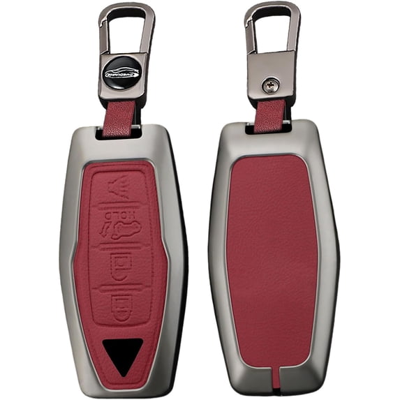 Key Fob Cover Compatible with Mitsubishi Outlander 2021-2025 4 Button Keychain Case Holder Protector,short-Red