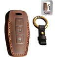 thumbnail image 1 of Key Fob Cover Compatible with Mitsubishi Outlander 2023 Keychain Case Holder Protector,2 Buttons Brown, 1 of 7