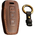 thumbnail image 1 of Key Fob Cover Compatible with Mitsubishi Outlander 2023 Keychain Case Holder Protector,3 Buttons Brown, 1 of 9