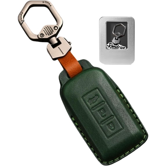 Key Fob Cover Compatible with Mitsubishi Outlander Eclipse Cross ASX RVR Mirage Keychain Case Holder Protector,3-Button-Green