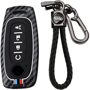 Key Fob Cover Compatible with Nissan Teana Sentra X-Trail Pathfinder Rogue Juke Kicks 2022-2025 Keychain Case Holder Protector,4 Button Red blue