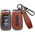 thumbnail image 1 of Key Fob Cover Compatible with Ram 1500 2500 3500 4500 5500 Leather Keychain Case Holder Protector,Brown, 1 of 7