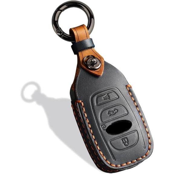Key Fob Cover Compatible with Subaru Forester CrossTrek Outback Ascent Legacy Impreza WRX BRZ STI Keychain Case Holder Protector,Black,4 Button