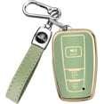 thumbnail image 1 of Key Fob Cover Compatible with Toyota 4Runner RAV4 Camry Prius Prado Highlander Avalon 2016-2024 4 Button Keychain Case Holder Protector,Green, 1 of 6