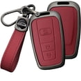 thumbnail image 1 of Key Fob Cover Compatible with Toyota 4Runner RAV4 Camry Prius Prado Keychain Case Holder Protector,A Keychain Red, 1 of 6