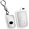 thumbnail image 1 of Key Fob Cover Compatible with Toyota Avalon Camry Corolla Highlander RAV4 2018-2024 4 Button Keychain Case Holder Protector,bullet keychian-White, 1 of 9