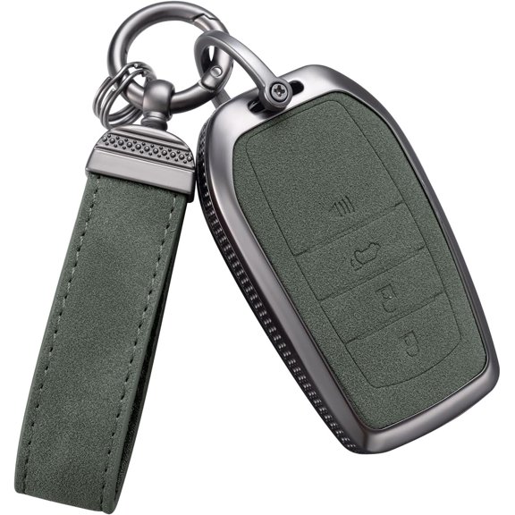 Key Fob Cover Compatible with Toyota Avalon Camry Corolla RAV4 Sequoia Highlander 2018-2024 4 Button Keychain Case Holder Protector,1,model2-Green