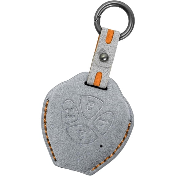 Key Fob Cover Compatible with Toyota Camry Corolla Venza Avalon 2006-2016 4 Button Keychain Case Holder Protector,Light Grey