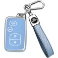thumbnail image 1 of Key Fob Cover Compatible with Toyota Camry Avalon Corolla Highlander Prius RAV4 Venza Keychain Case Holder Protector,Silver-blue, 1 of 6