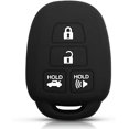 thumbnail image 1 of Key Fob Cover Compatible with Toyota Camry Corolla RAV4 Prius C Highlander 2012-2020 4 Button Keychain Case Holder Protector,Black 4 Buttons, 1 of 7