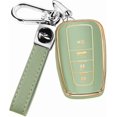 thumbnail image 1 of Key Fob Cover Compatible with Toyota Camry RAV4 Corolla Highlander Avalon Prius C-HR 86/GT86 2018-2025 Keychain Case Holder Protector,Green, 1 of 4