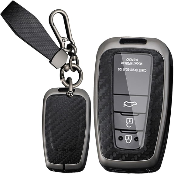 Key Fob Cover Compatible with Toyota Camry RAV4 Highlander 2018-2026 4 Button Keychain Case Holder Protector,B keychain