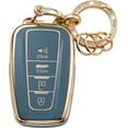 thumbnail image 1 of Key Fob Cover Compatible with Toyota Camry RAV4 Highlander Avalon C-HR Prius Corolla GT86 2018-2026 Keychain Case Holder Protector,Blue, 1 of 6