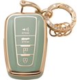 thumbnail image 1 of Key Fob Cover Compatible with Toyota Camry RAV4 Highlander Avalon C-HR Prius Corolla GT86 2018-2026 Keychain Case Holder Protector,Green, 1 of 6