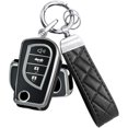 thumbnail image 1 of Key Fob Cover Compatible with Toyota Camry SE/LE 2018-2024 Corolla LE 2020-2026 4 Button Keychain Case Holder Protector,Silver Black, 1 of 6