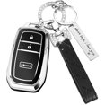 thumbnail image 1 of Key Fob Cover Compatible with Toyota Grand Highlander Camry Corolla Tundra RAV4 2019-2024 4 Button Keychain Case Holder Protector,B:black, 1 of 6