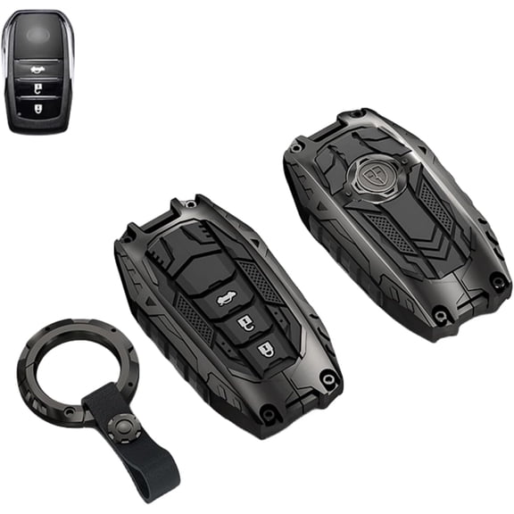 Key Fob Cover Compatible with Toyota Highlander 2018-2024 RAV4 Camry C-HR Corolla Avalon Prius GT86 Keychain Case Holder Protector,1