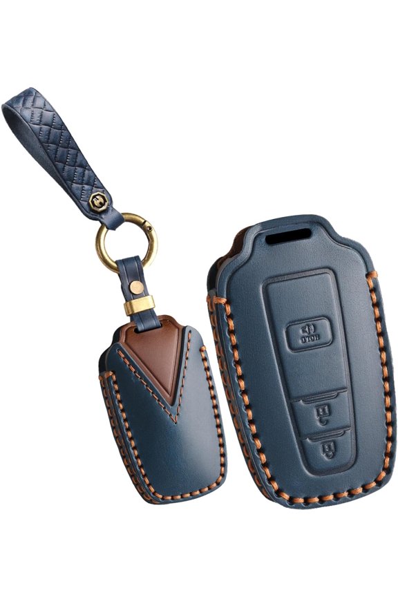 Key Fob Cover Compatible with Toyota Highlander Camry C-HR RAV4 2018-2026 4 Button Keychain Case Holder Protector,2＋1 Button Blue