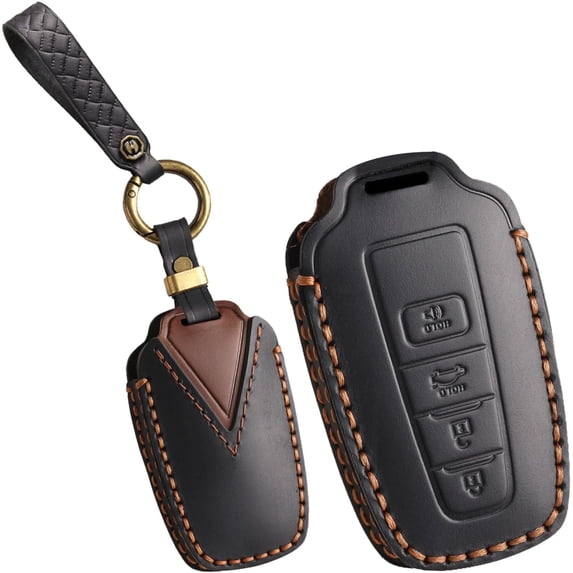 Key Fob Cover Compatible with Toyota Highlander Camry C-HR RAV4 2018-2026 4 Button Keychain Case Holder Protector,4 Button Black