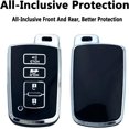 thumbnail image 1 of Key Fob Cover Compatible with Toyota Highlander Camry RAV4 Corolla Tocoma Tundra 4Runner Sequoia Keychain Case Holder Protector,Black-Single Set, 1 of 6
