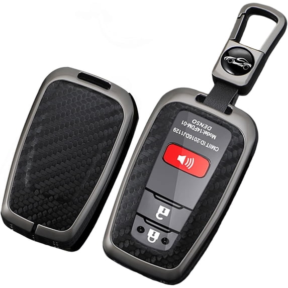 Key Fob Cover Compatible with Toyota Highlander RAV4 XLE XSE TRD Camry Corolla 2019-2026 4 Button Keychain Case Holder Protector,C-Keychain