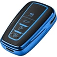 thumbnail image 1 of Key Fob Cover Compatible with Toyota RAV4 Camry 4Runner Highlander Corolla Prius Avalon C-HR GT86 2018-2025 Keychain Case Holder Protector,Blue, 1 of 5